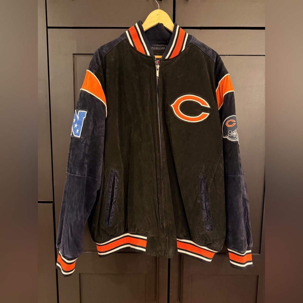 Chicago Bears Varsity Suede Leather Jacket